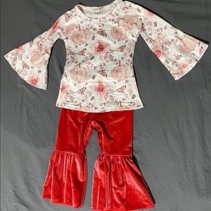 Baby girl boutique fall holiday outfit 3-6 month